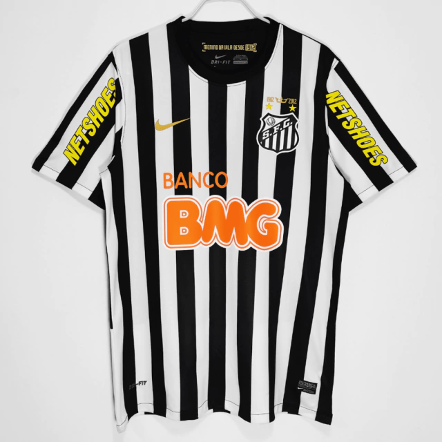 Camisa Santos II 2012/13 Retrô - Preto+Branco