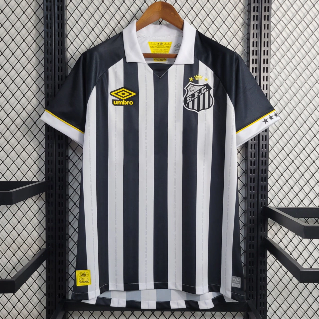Camisa Santos II 2023/24 Torcedor - Preto+Branco