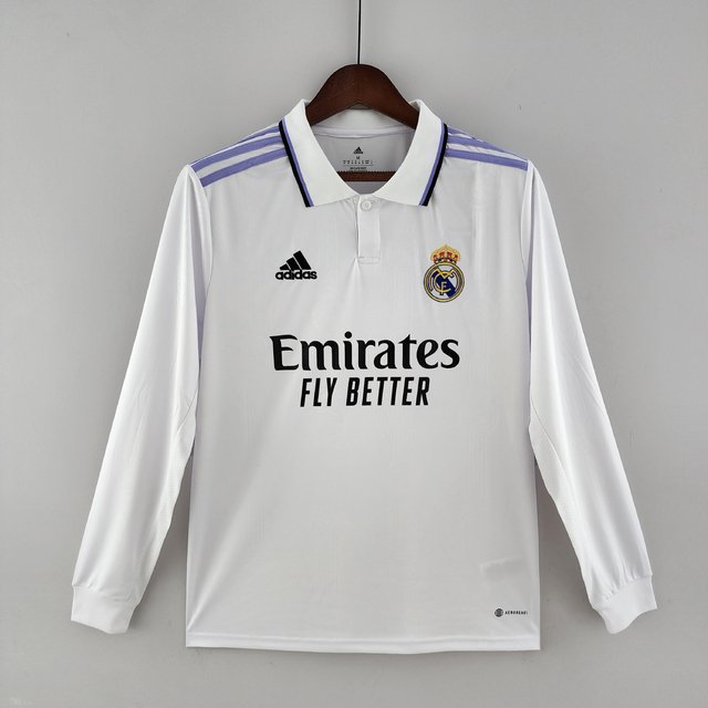 Camisa Manga Longa Real Madrid I 2022/23 Torcedor