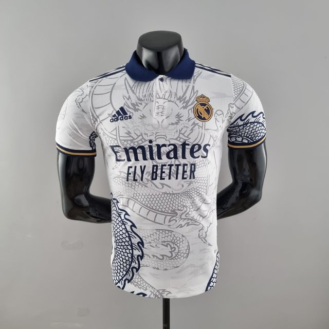 Camisa Real Madrid Dragão Branco 2022/23 Torcedor | islamiyyat.com