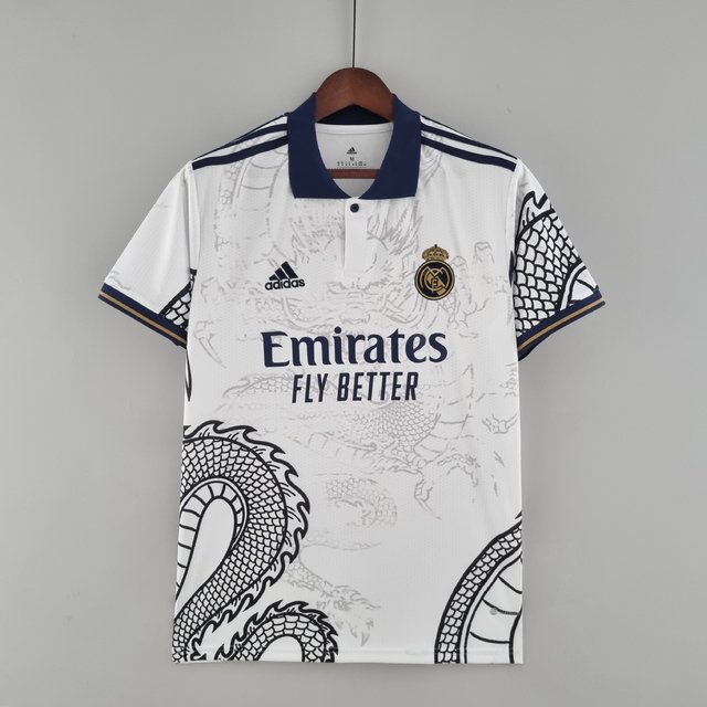 Camisa Real Madrid Dragão Branco 2022/23 Torcedor