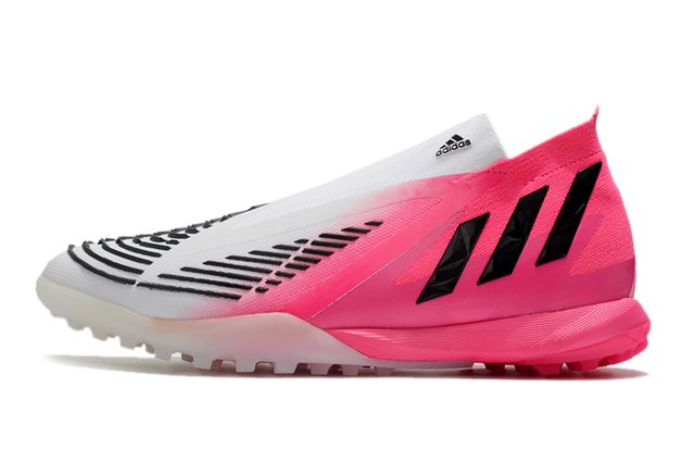 Chuteira Society Adidas Predator Edge+ Rosa e Branco