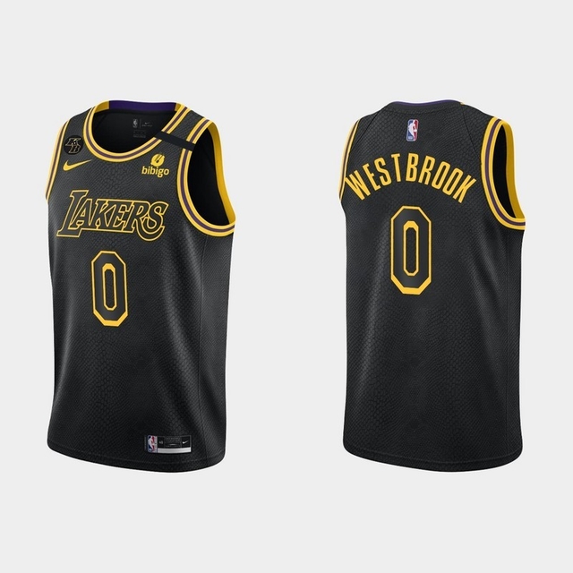 Regata NBA Nike Swingman - Lakers Preta 21/22 - Westbrook #0