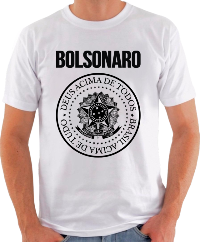 Camiseta camisa blusa Temática Personalizada 100% Poliéster Bolsonaro 2022  Brasil acima de tudo Deus acima de todos