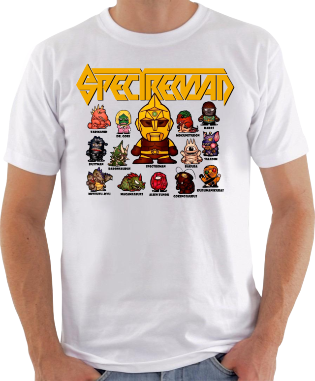 Camiseta Temática 100% Poliéster - Spectreman personagens cartoon