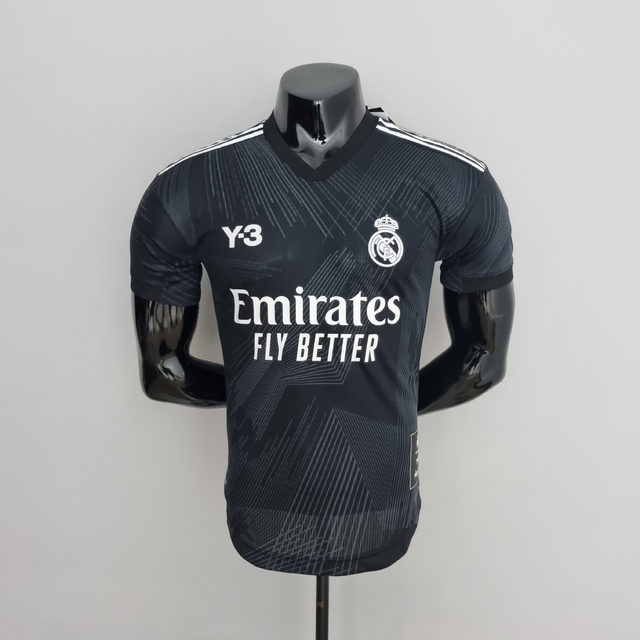 Camiseta Real Madrid 2022 Y-3 Negra PLAYER PRE-ORDEN