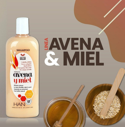 Shampoo HAN Avena y miel x 500ml - Guapa Perfumeria