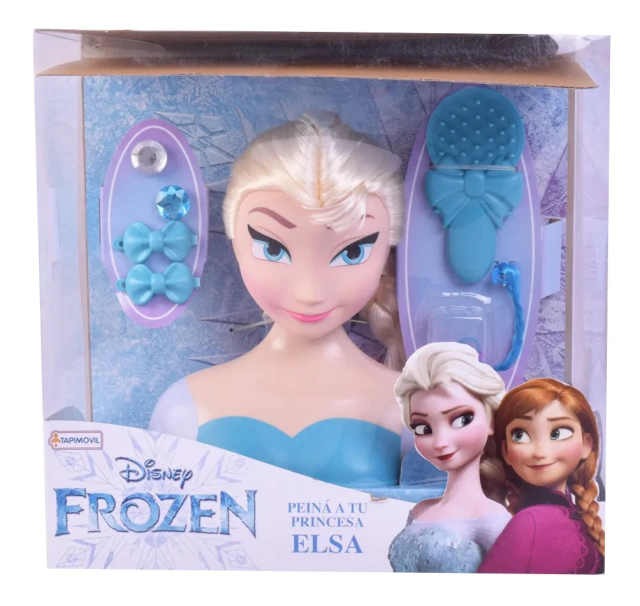 Cabeza Muñeca Elsa Frozen Peinar Con 21 Piezas Disney Store  Envío gratis