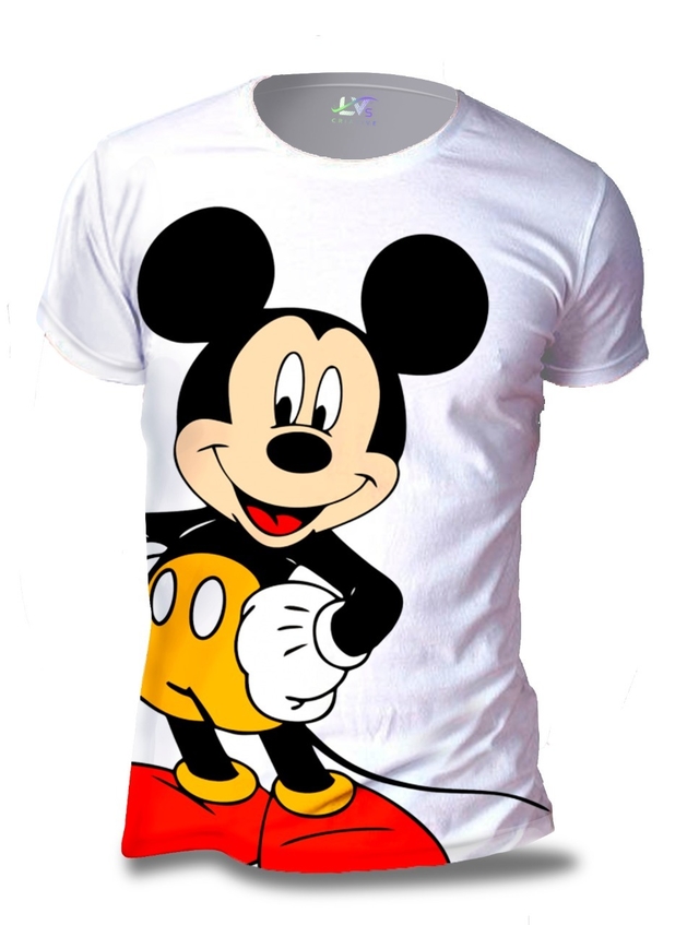 Camisa Camiseta Mickey Mouse Estampa Total Personalizada MK5