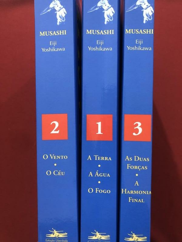 Livro Musashi 3 Volumes Eiji Yoshikawa Estação Liberdade Seminovo