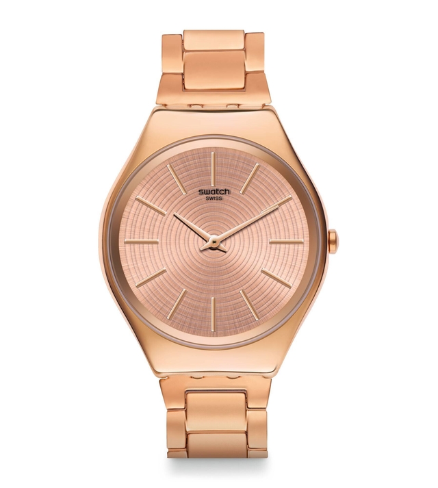 Reloj Mujer Swatch Rosé Acero Goldtralize Syxg110g