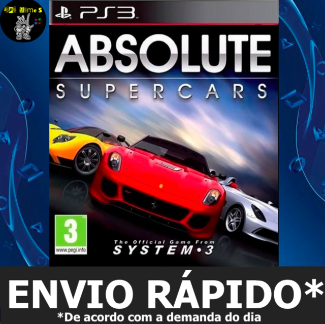 Absolute Supercars Jogos Ps3 PSN Digital Playstation 3 Tem Troféus