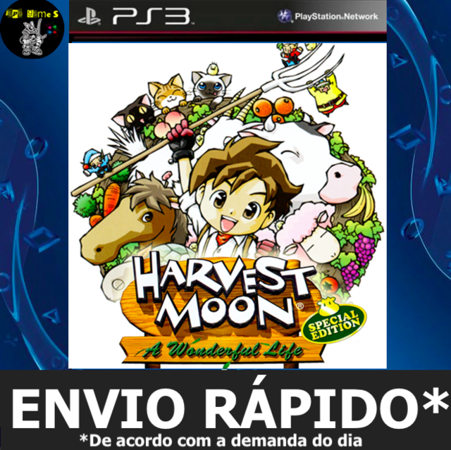 Harvest Moon A Wonderful Life Special Edition Classico Ps2 Jogos Ps3 PSN  Digital Playstation 3