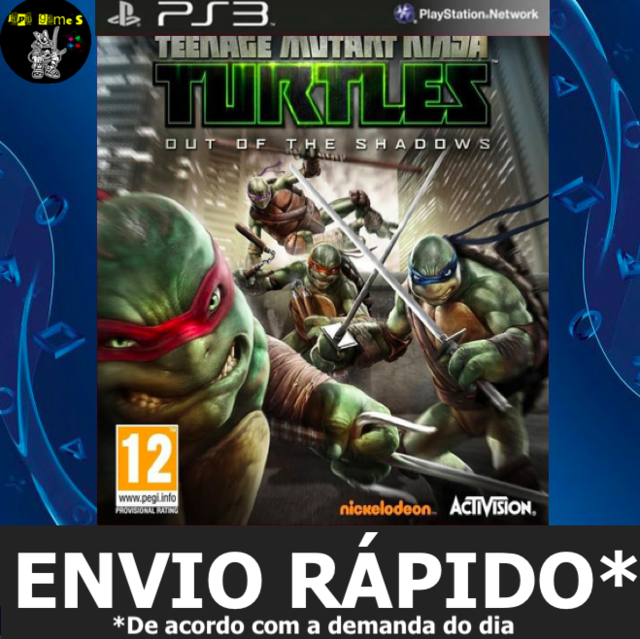 Tartaruga Ninja Teenage Mutant Ninja Turtles Out Of The Shadows Jogos Ps3  PSN Digital Playstation 3