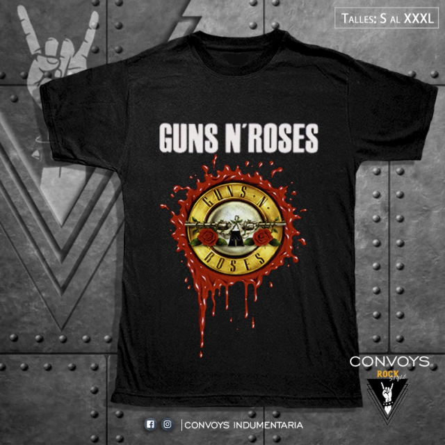Remera GUNS N ROSES Blood - CONVOYS Rock Style