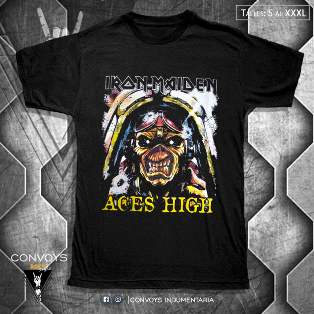 Remera IRON MAIDEN ACES HIGH - CONVOYS Rock Style