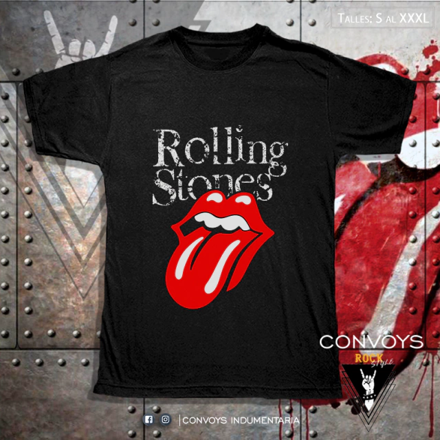 Remera Rolling Stones gastado - CONVOYS Rock Style