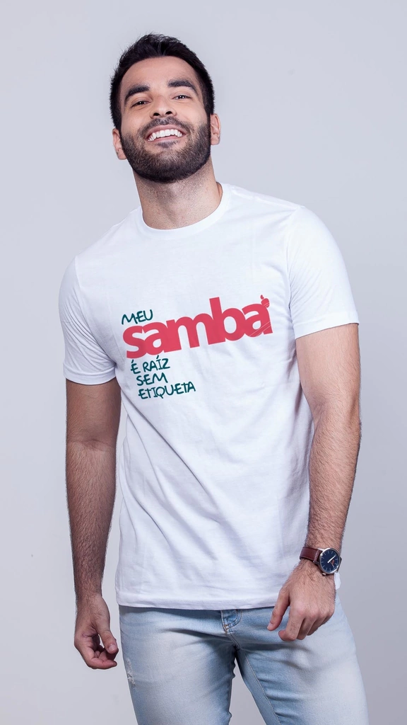 Camiseta Samba Sem Etiqueta Branca