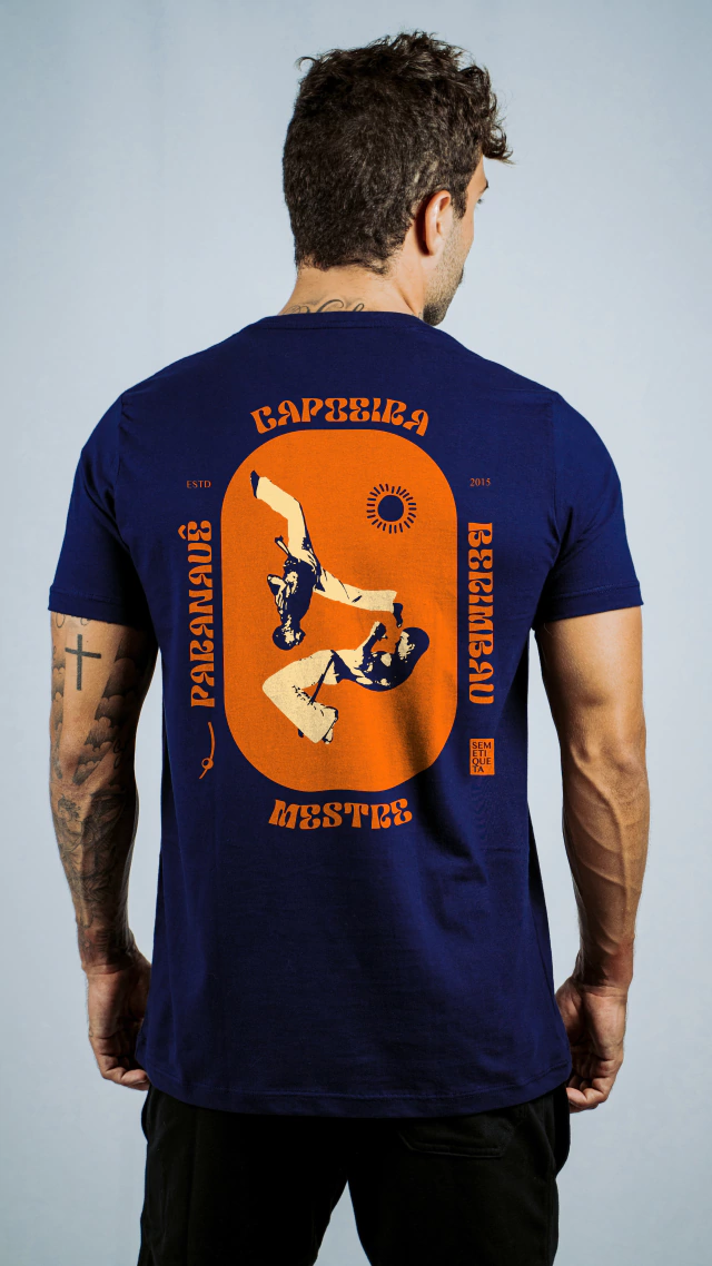Camiseta Capoeira 360° Azul Marinho