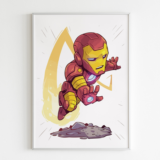 Quadro Infantil - Homem de Ferro, Herói, Marvel