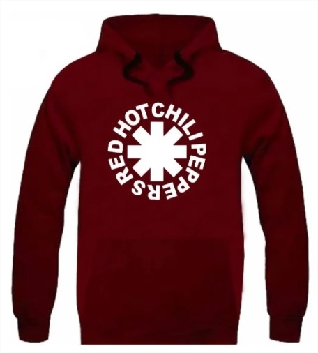 red hot chili peppers zip up moletom com capuz