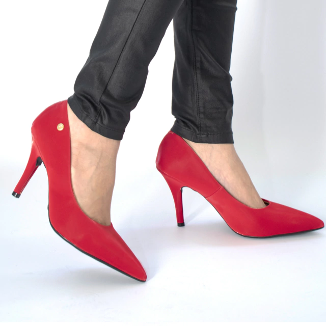 Zapato Stiletto Vizzano Napa glossy rojo - Marta Sixto