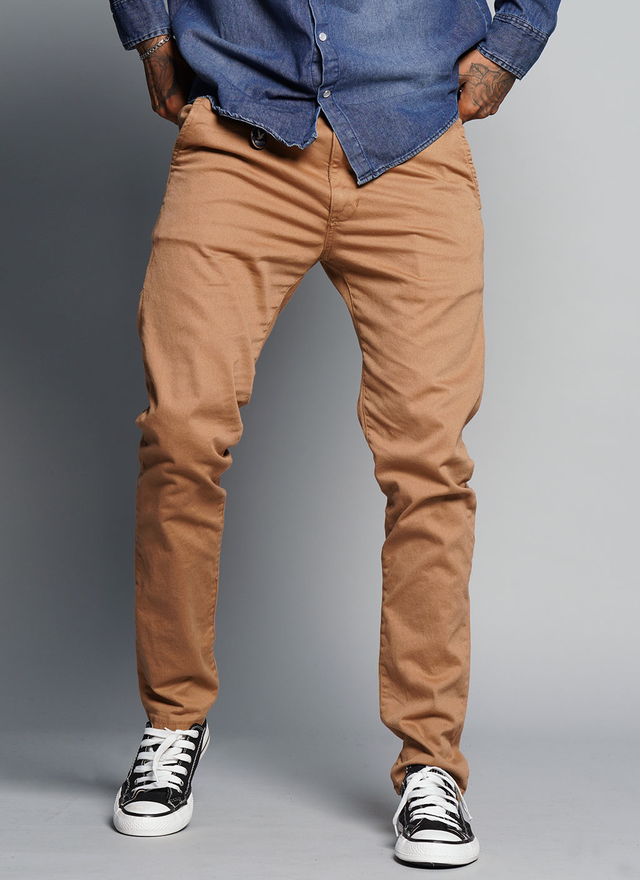 Pantalon Bross Hombre Bolsillo Chino Camel - Bross