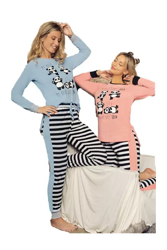 Impresionante Punto de exclamación Andrew Halliday Pijama de invierno para dama 100% Algodón Lencatex (art. 23353)