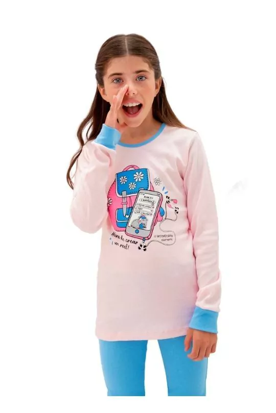 Pijama de invierno para nena 100% Algodón Elemento (art. 2385)