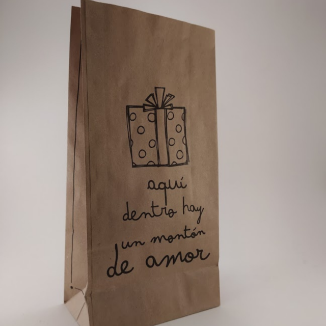 España representación paquete Bolsas de papel tipo Delivery impresas x 100