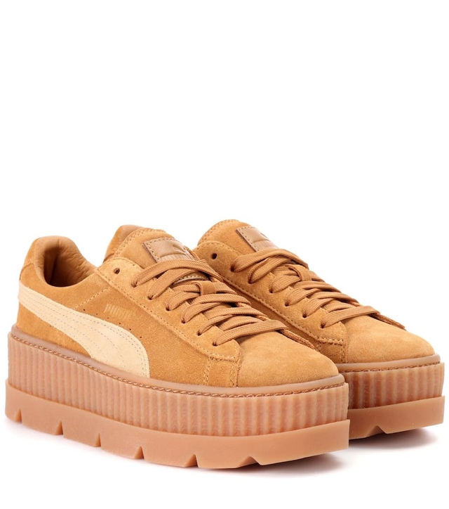 Zapatillas Mujer Puma Fenty Cleated Suede Creepers Golden Brown