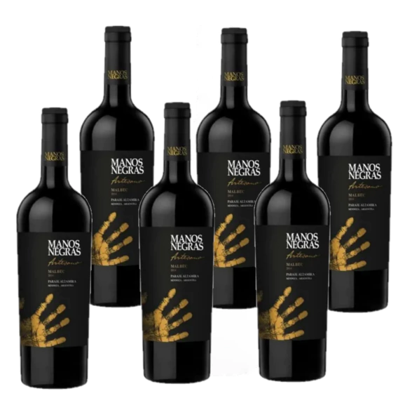 MANOS NEGRAS ARTESANO MALBEC CAJA X 6 UN ENOTEK VINOS