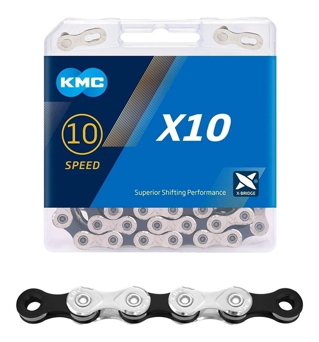 Cadena KMC X10 (compatible Shimano)