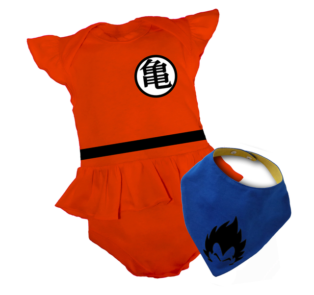 Mínimo Contorno a menudo Pañalero Niña - Disfraz para Bebé - Halloween - Goku + Vegeta