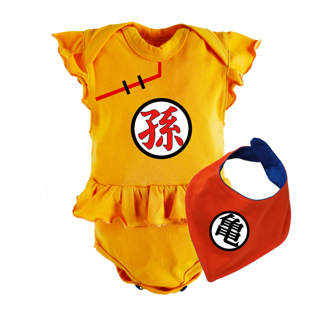 Pañalero Niña - Disfraz para Bebé - Halloween - Gohan + Goku