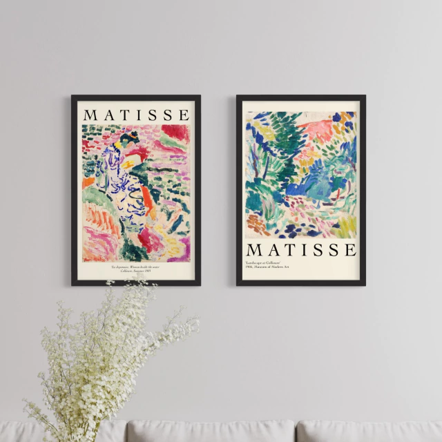 Set 2 cuadros con marco - Matisse Pintura