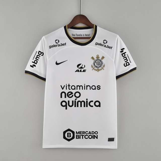 Camisa Corinthians I 22/23 s/n° Torcedor Masculina - Todos os Patrocínios