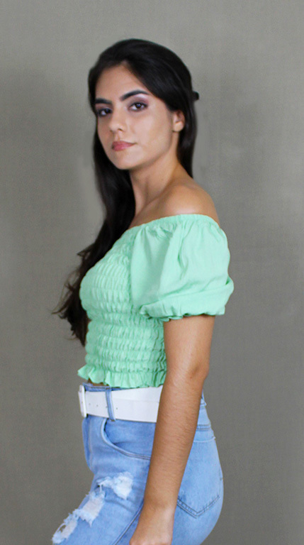 blusa sanfonada