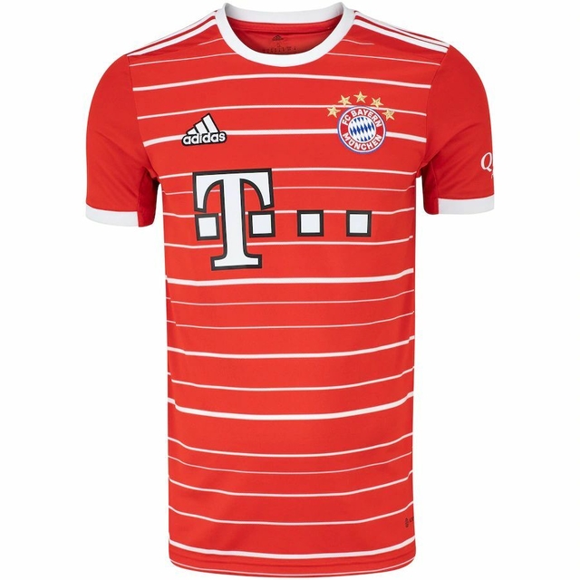 Camisa Bayern de Munique I 22/23 Vermelha e Branca - Adidas - Masculino  Torcedor