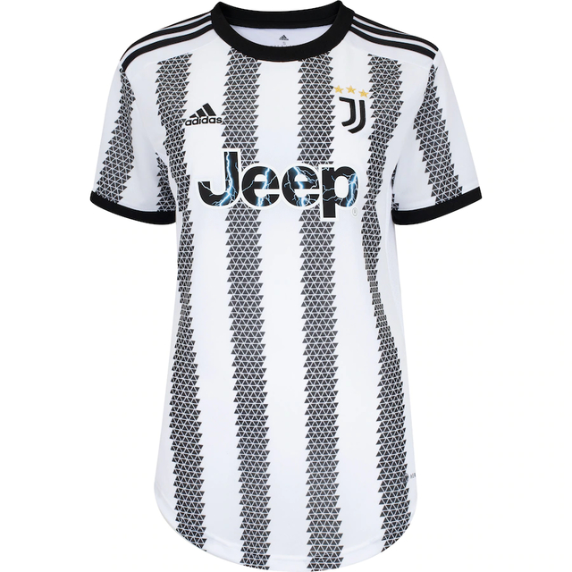 Camisa Juventus I 22/23 Preta e Branca - Adidas - Feminina
