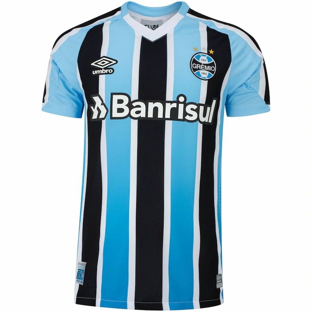 Camisa Grêmio I 22/23 Azul e Preta - Umbro - Masculino Torcedor