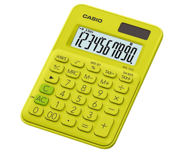 botella amargo Para buscar refugio Calculadora Casio MS-7UC-YG - Comprar en Casio Shop