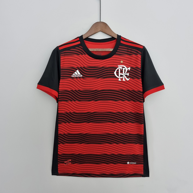 Camisa Flamengo I 22/23 Torcedor Adidas Masculino - Preto e Vermelho