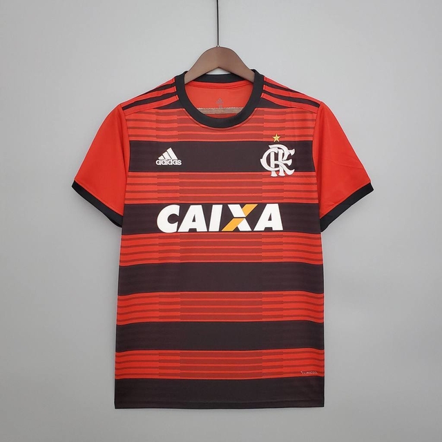 Camisa Flamengo 2018 Adidas Vermelha e Preta Retrô