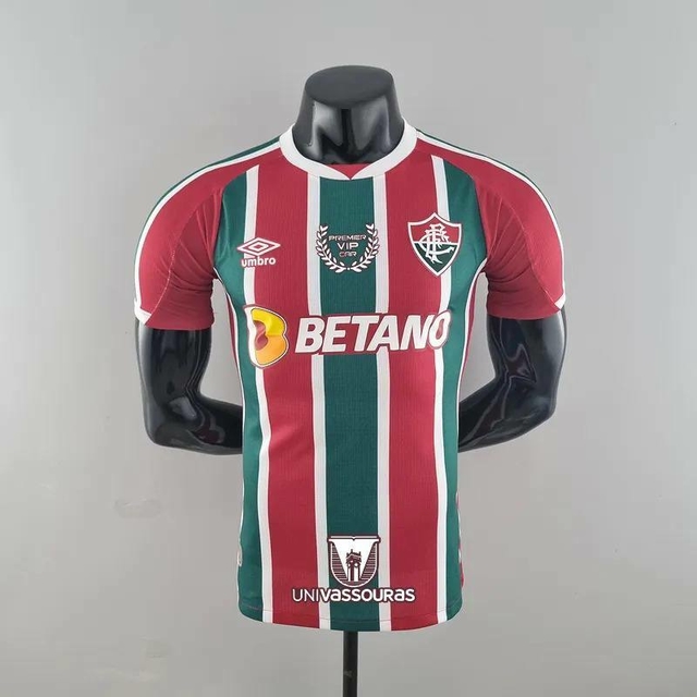 Camisa Fluminense Todos os Patrocínios 2022/2023 Versão Jogador Verde e  Grená