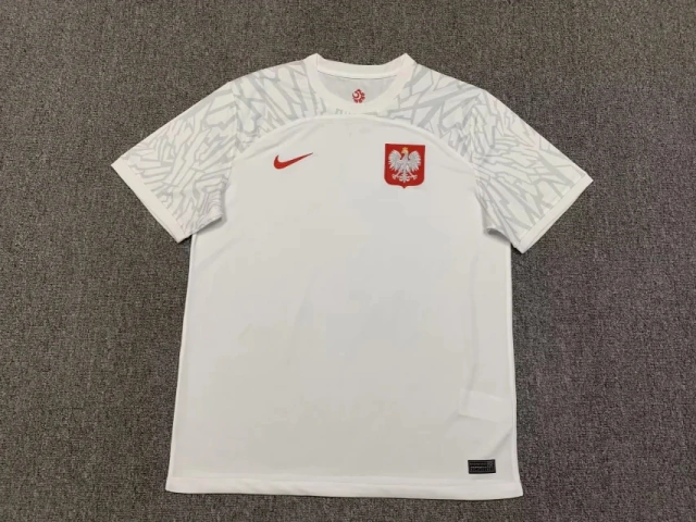 Camisa Seleção Polônia I 22/23 Branca e Cinza - Copa do Mundo