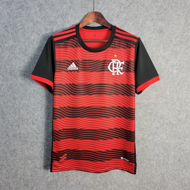 Camisa I Flamengo Home 22/23 Adidas Masculino - Vermelho e Preta