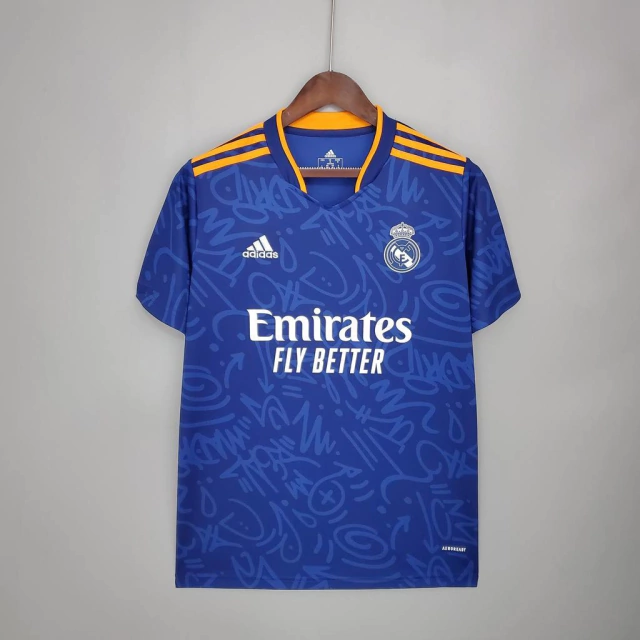 Camisa Reserva Do Real Madrid Azul 21/22 Adidas Masculina