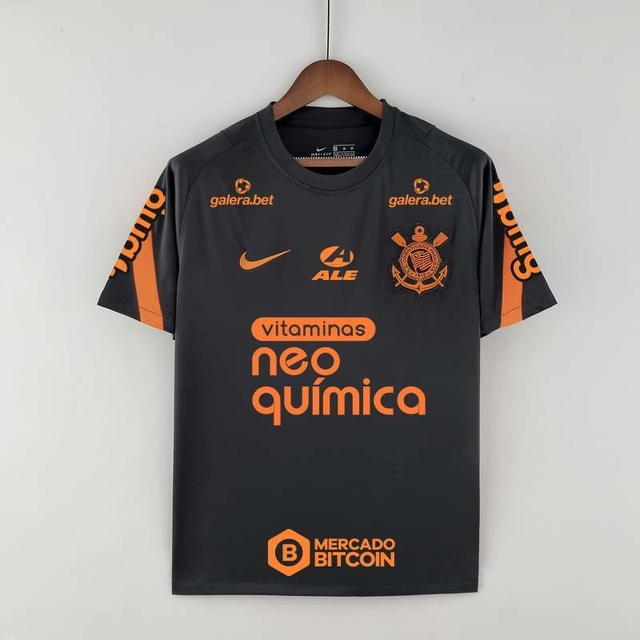 Camisa de treino Corinthians patorcinadores 2022/2023 - Preta