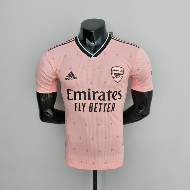 Camisa Do Arsenal Third 2022/2023 Rosa Versão Jogador